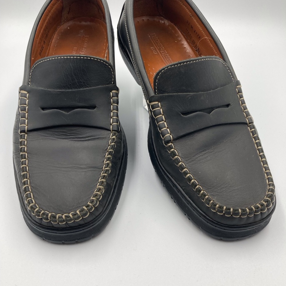 Dooney & Bourke Black Leather Loafers Made in Italy Vintage